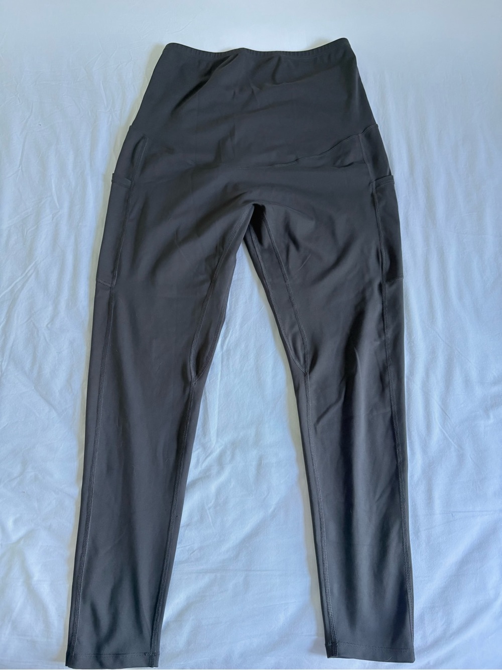 POSHDIVAH Maternity Crossover Leggings Dark Gray Size XL